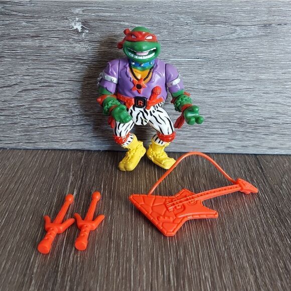 Heavy Metal Raph TMNT Teenage Mutant Ninja Turtles Figure Near Complete 1991 - Picture 1 of 4